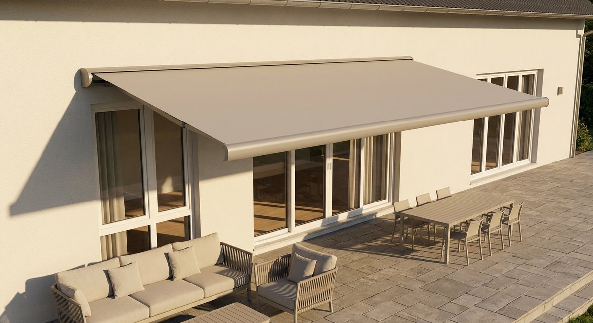 Mesurer store banne: largeur, avancée, hauteur
