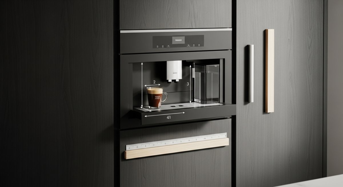 Mesurer Machine à café encastrable: les bons repères