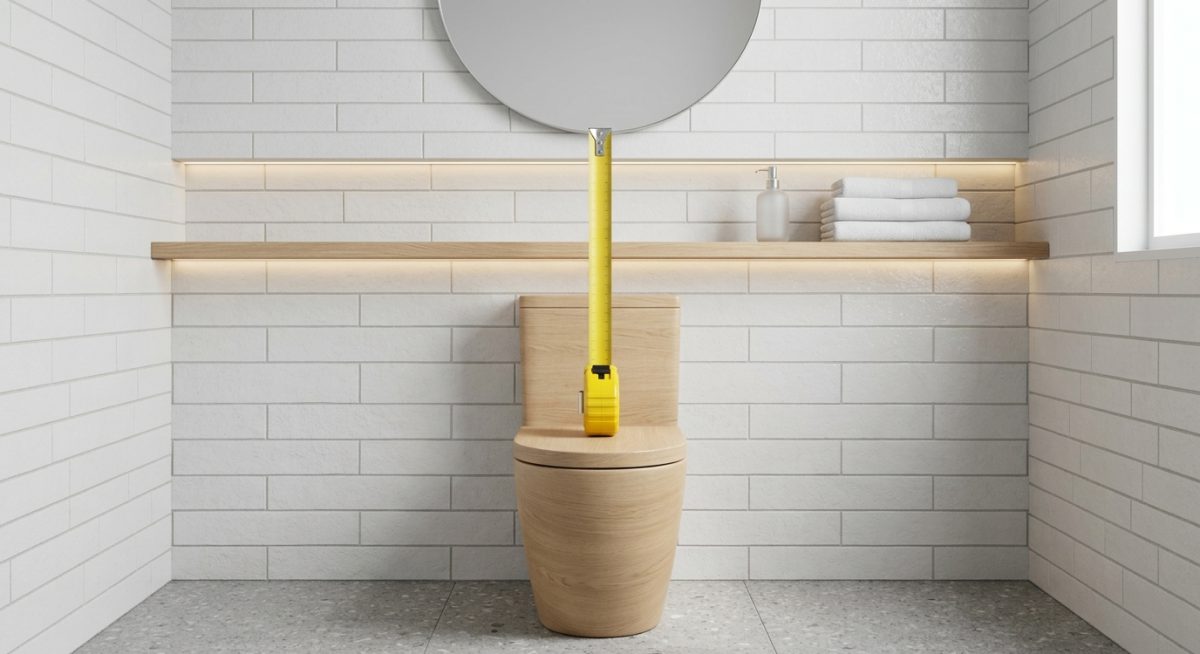 Mesurer Meuble au-dessus des WC: les bons repères